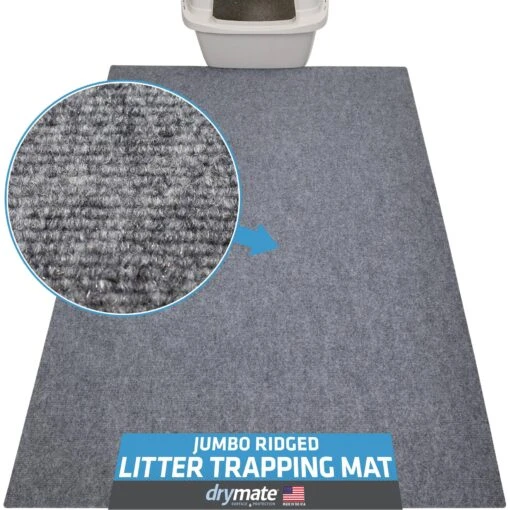 Drymate Jumbo Ridged Cat Litter Trapping Mat, Grey, 36-in X 47-in -Cat Supply Store 181552 MAIN. AC SS1800 V1693235529