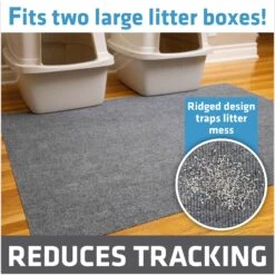 Drymate Jumbo Ridged Cat Litter Trapping Mat, Grey, 36-in X 47-in -Cat Supply Store 181552 PT1. AC SS1800 V1689626748