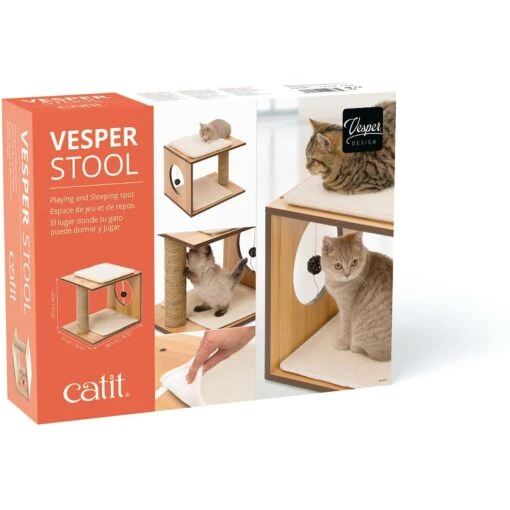 Vesper Stool 14.57-in Modern Cat Tree -Cat Supply Store 182905 PT5. AC SS1800 V1627688542