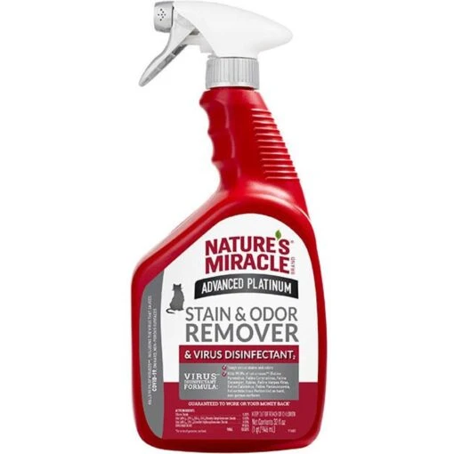 Nature's Miracle Advanced Platinum Cat Antibacterial Stain Remover & Odor Eliminator Spray, 32-oz Bottle -Cat Supply Store 182979 MAIN. AC SS1800 V1701116418