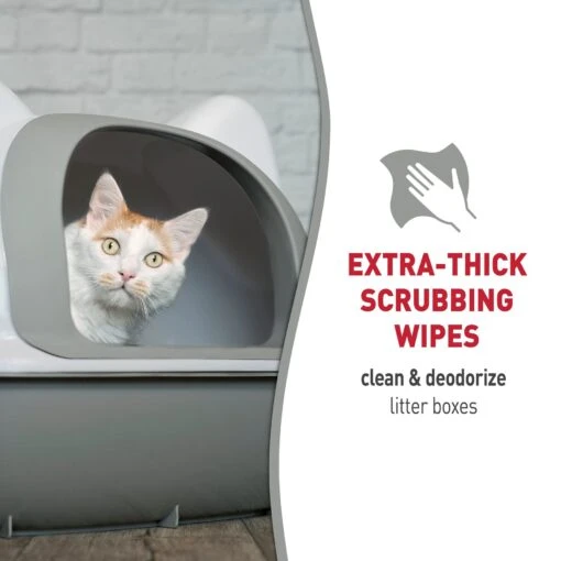 Nature's Miracle Cat Litter Box Scrubbing Wipes -Cat Supply Store 183021 PT6. AC SS1800 V1701115655