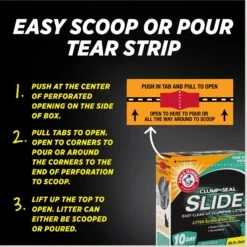 Arm & Hammer Litter SLIDE Easy Clean-Up Clumping Cat Litter Non-Stop Odor Control With 10 Days Of Odor Control -Cat Supply Store 184408 PT2. AC SS1800 V1663797261