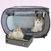 Necoichi Portable Stress Free Cat Cage & Litter Box Set -Cat Supply Store 187416 MAIN. AC SS1800 V1627685479