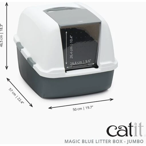 Catit Magic Blue Cat Litter Box -Cat Supply Store 191588 PT1. AC SS1800 V1628094083