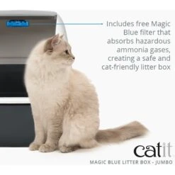 Catit Magic Blue Cat Litter Box -Cat Supply Store 191588 PT4. AC SS1800 V1628094076