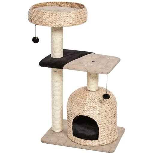 MidWest Feline Nuvo Nest 40.75-in Modern Wicker Cat Tree & Condo -Cat Supply Store 198507 MAIN. AC SS1800 V1582738395