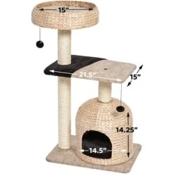 MidWest Feline Nuvo Nest 40.75-in Modern Wicker Cat Tree & Condo -Cat Supply Store 198507 PT1. AC SS1800 V1582738742