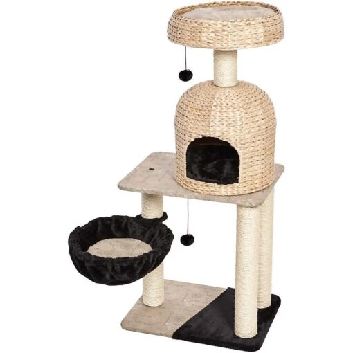 MidWest Feline Nuvo Reid 51.75-in Modern Wicker Cat Tree & Condo -Cat Supply Store 198509 MAIN. AC SS1800 V1582738412