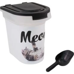 Paw Prints Meow Kitty Pet Food Storage Container, 15-lb -Cat Supply Store 206507 PT1. AC SS1800 V1571923971