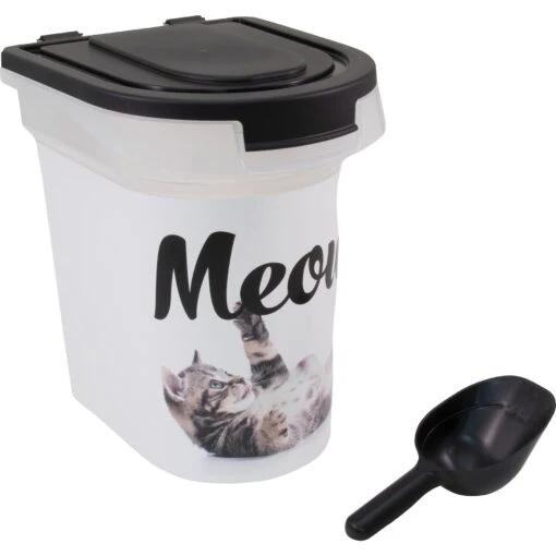 Paw Prints Meow Kitty Pet Food Storage Container, 15-lb -Cat Supply Store 206507 PT1. AC SS1800 V1571923971