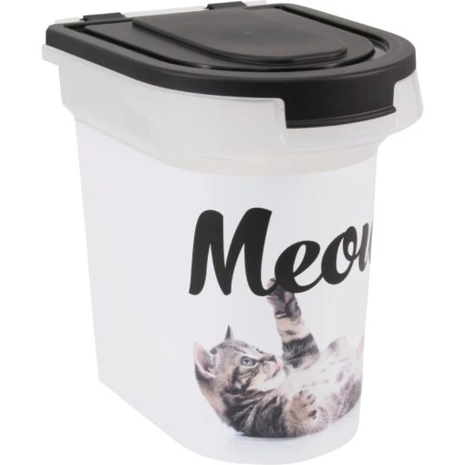 Paw Prints Meow Kitty Pet Food Storage Container, 15-lb -Cat Supply Store 206507 main. AC SS1800 V1571924009