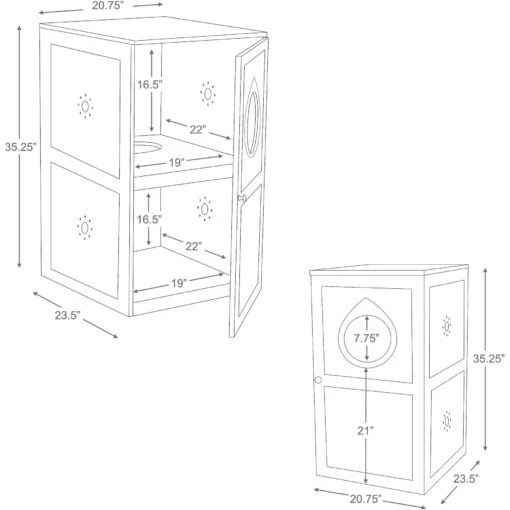 TRIXIE 2-Story Wooden Cat Litter Box Enclosure -Cat Supply Store 207461 PT1. AC SS1800 V1626213112