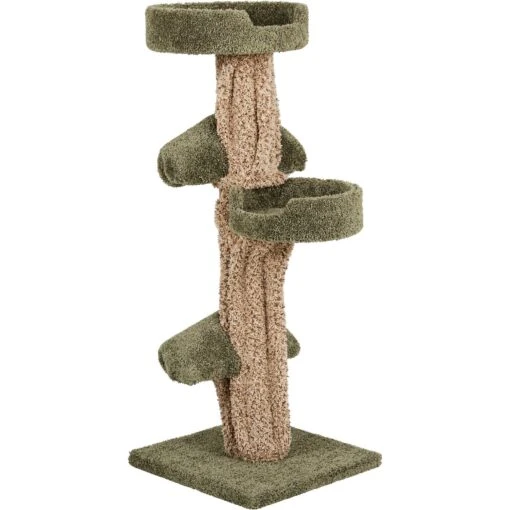 Frisco 49-in Tree-Shaped Real Carpet Wooden Cat Tree -Cat Supply Store 208944 PT1. AC SS1800 V1647632492