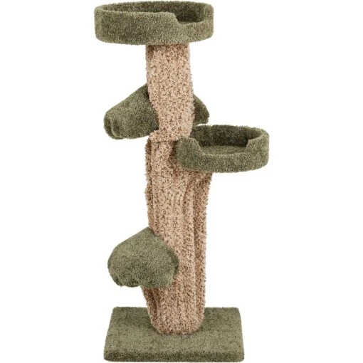 Frisco 49-in Tree-Shaped Real Carpet Wooden Cat Tree -Cat Supply Store 208944 PT2. AC SS1800 V1647632784