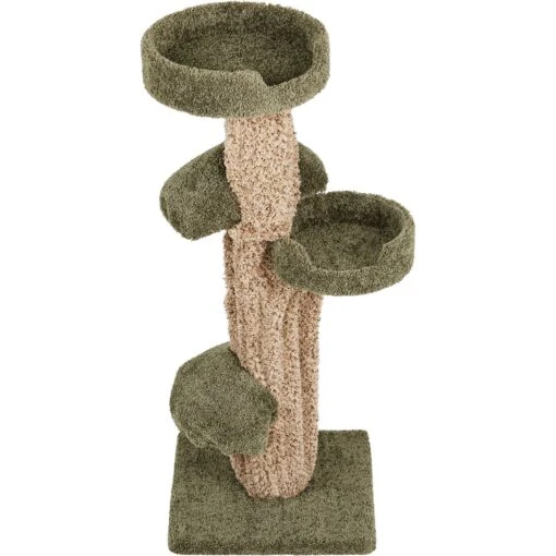 Frisco 49-in Tree-Shaped Real Carpet Wooden Cat Tree -Cat Supply Store 208944 PT3. AC SS1800 V1647632803