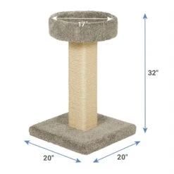 Frisco 32-in Real Carpet Wooden Cat Tree -Cat Supply Store 208956 PT2. AC SS1800 V1590072577