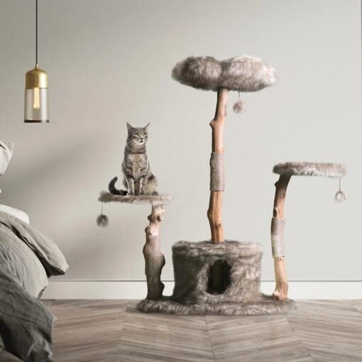 Mau Lifestyle Leone 50-in Modern Wooden Cat Tree & Condo -Cat Supply Store 211714 MAIN. AC SS1800 V1588616259