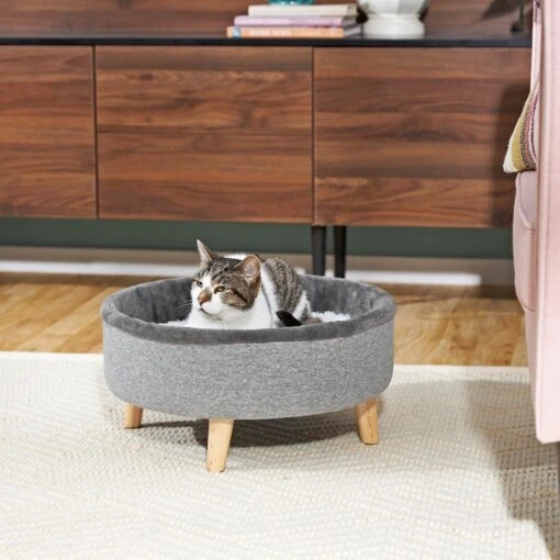 Frisco Modern Round Elevated Cat Bed -Cat Supply Store 214363 MAIN. AC SS1800 V1606832317