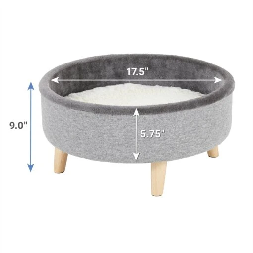 Frisco Modern Round Elevated Cat Bed -Cat Supply Store 214363 PT1. AC SS1800 V1603948077