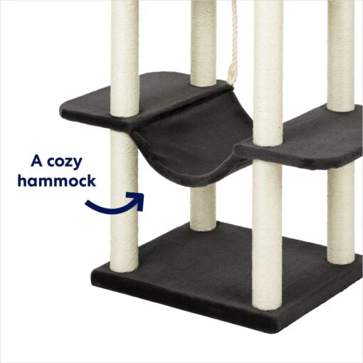 Frisco 73-in Cat Tree With Hammock, Condo, Lounge Basket, Top Perch & Bed -Cat Supply Store 214384 PT2. AC SS1800 V1667228792