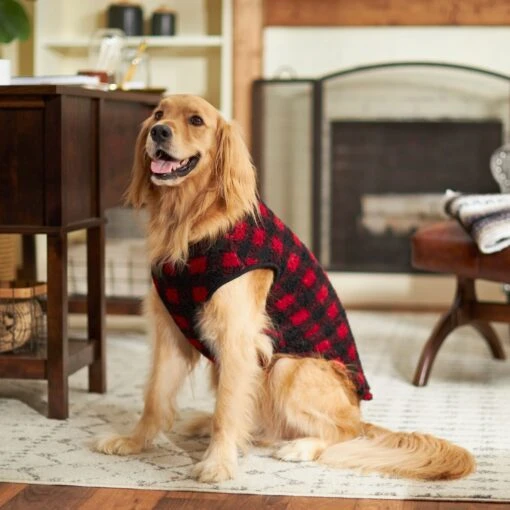 Frisco Ultra Lightweight Plaid Dog & Cat Fleece Vest -Cat Supply Store 224280 PT7. AC SS1800 V1599566504