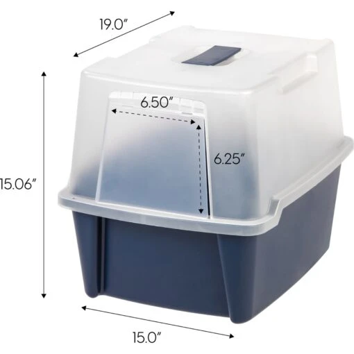 IRIS USA Enclosed With Front Door Flap & Scoop Cat Litter Box -Cat Supply Store 231660 PT4. AC SS1800 V1680808957