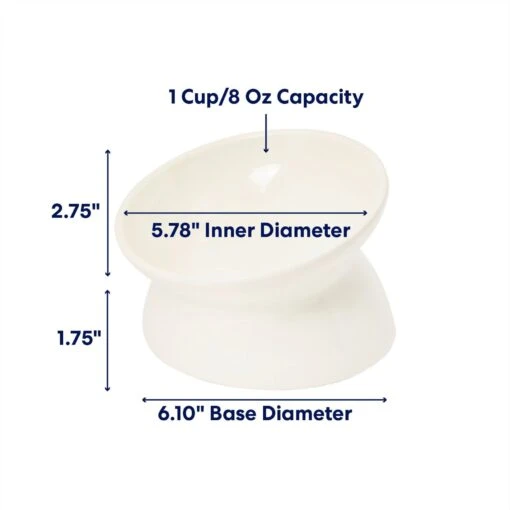 Frisco Double-Sided Ceramic Elevated Cat Bowl -Cat Supply Store 232081 PT1. AC SS1800 V1685731990