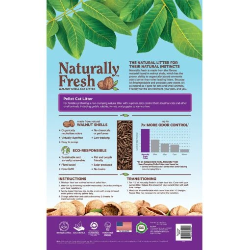 Naturally Fresh Pellet Unscented Non-Clumping Walnut Cat Litter -Cat Supply Store 233646 PT2. AC SS1800 V1626394914