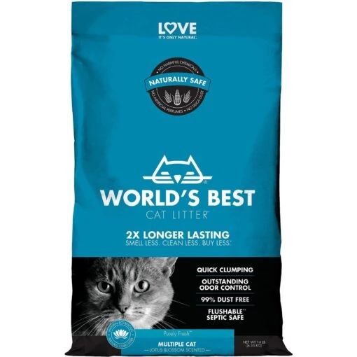 World's Best Multiple Cat Lotus Blossom Scented Clumping Corn Cat Litter -Cat Supply Store 234881 MAIN. AC SS1800 V1589318172