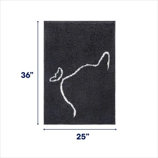 Frisco Microfiber Chenille Cat Silhouette Litter Mat -Cat Supply Store 235902 PT1. AC SS1800 V1676556259