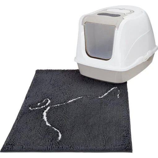 Frisco Microfiber Chenille Cat Silhouette Litter Mat -Cat Supply Store 235902 PT3. AC SS1800 V1603342031