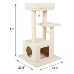 Frisco 40-in Faux Fur Cat Tree & Condo -Cat Supply Store 236548 PT1. AC SS1800 V1637361248