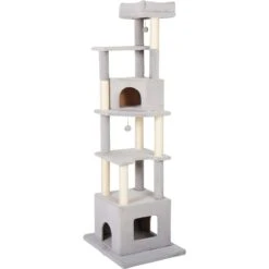 Frisco 80-in Faux Fur Cat Tree & Condo -Cat Supply Store 236556 PT2. AC SS1800 V1637694996