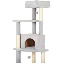 Frisco 80-in Faux Fur Cat Tree & Condo -Cat Supply Store 236556 PT4. AC SS1800 V1637694124