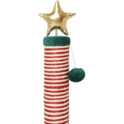 Frisco Holiday 29.5-in Candy Cane Sisal Cat Scratching Post With Toy -Cat Supply Store 236565 PT4. AC SS1800 V1601331360