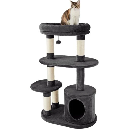 Frisco 48.25-in Heavy Duty Faux Fur Cat Tree & Condo -Cat Supply Store 238154 PT2. AC SS1800 V1616075075