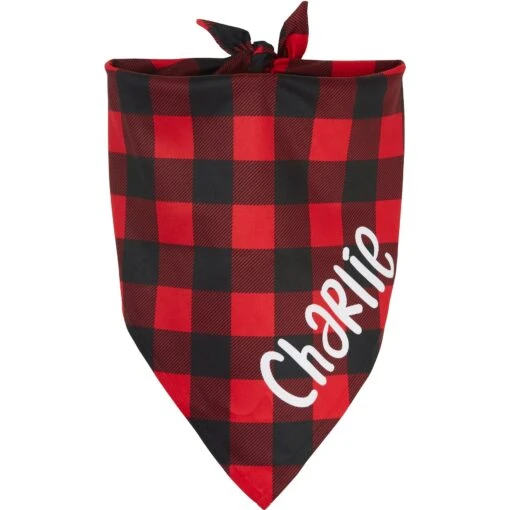 Frisco Buffalo Plaid Printed Personalized Dog & Cat Bandana -Cat Supply Store 238325 MAIN. AC SS1800 V1597896371