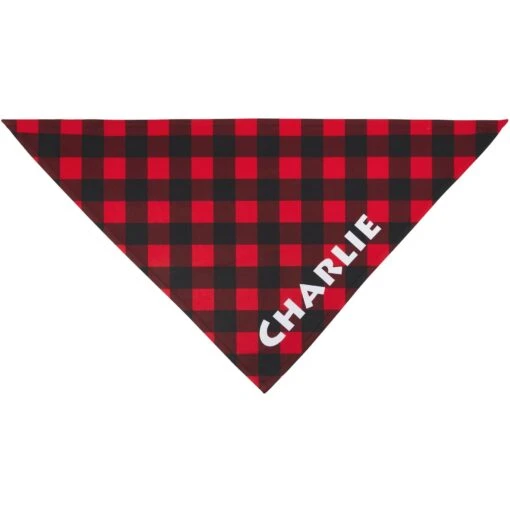 Frisco Buffalo Plaid Printed Personalized Dog & Cat Bandana -Cat Supply Store 238325 PT3. AC SS1800 V1618507339