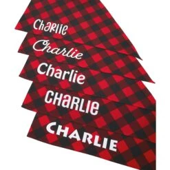 Frisco Buffalo Plaid Printed Personalized Dog & Cat Bandana -Cat Supply Store 238325 PT4. AC SS1800 V1618508828