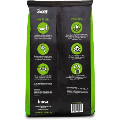 Skoon Unscented Non-Clumping Cat Litter, 8-lb Bag -Cat Supply Store 239881 PT1. AC SS1800 V1612367923