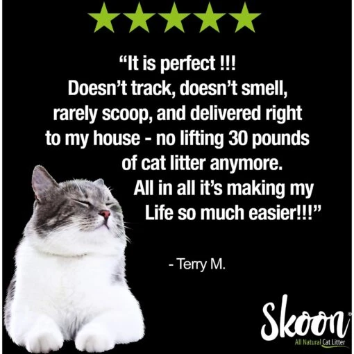 Skoon Unscented Non-Clumping Cat Litter, 8-lb Bag -Cat Supply Store 239881 PT4. AC SS1800 V1612368429