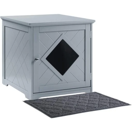 Unipaws Decorative Diamond-Design Cat Litter Box Enclosure -Cat Supply Store 241620 PT2. AC SS1800 V1701379453