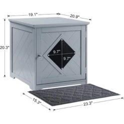 Unipaws Decorative Diamond-Design Cat Litter Box Enclosure -Cat Supply Store 241620 PT4. AC SS1800 V1701379453