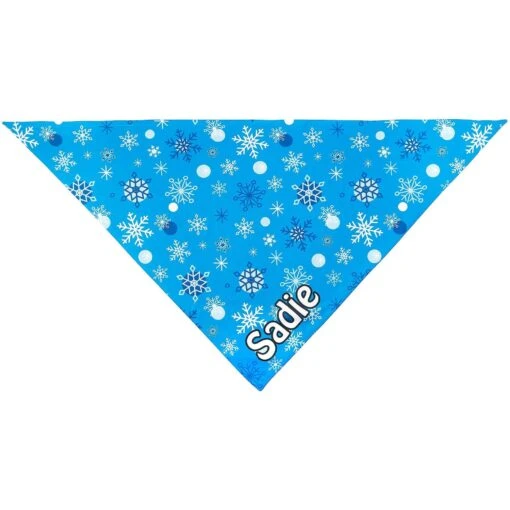 Frisco Blue Snowflakes Personalized Dog & Cat Bandana -Cat Supply Store 242803 PT3. AC SS1800 V1618507971