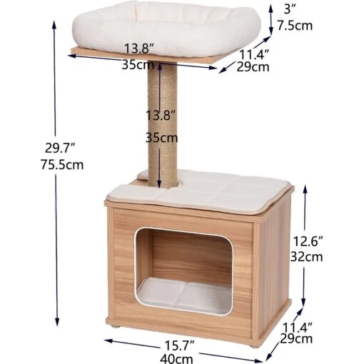 Catry 29.7-in Modern Jute Cat Tree & Condo -Cat Supply Store 244330 PT1. AC SS1800 V1595013353