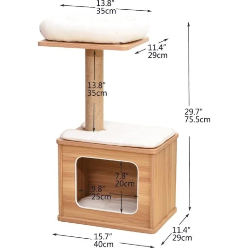 Catry 29.7-in Modern Jute Cat Tree & Condo -Cat Supply Store 244330 PT7. AC SS1800 V1637109431