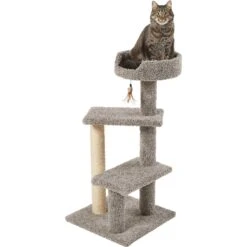 Frisco 41.5-in Real Carpet Wooden Cat Tree -Cat Supply Store 244527 PT2. AC SS1800 V1603328533