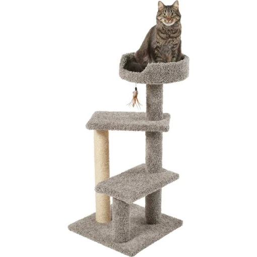 Frisco 41.5-in Real Carpet Wooden Cat Tree -Cat Supply Store 244527 PT2. AC SS1800 V1603328533