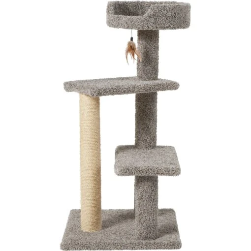 Frisco 41.5-in Real Carpet Wooden Cat Tree -Cat Supply Store 244527 PT3. AC SS1800 V1603202563