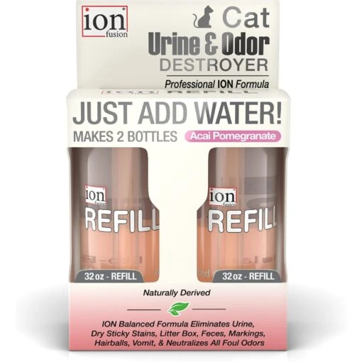 Ion Fusion Professional ION Formula Acai Pomegranete Cat Urine & Odor Destroyer Refill, 32-oz, 2 Count -Cat Supply Store 244712 MAIN. AC SS1800 V1595352956